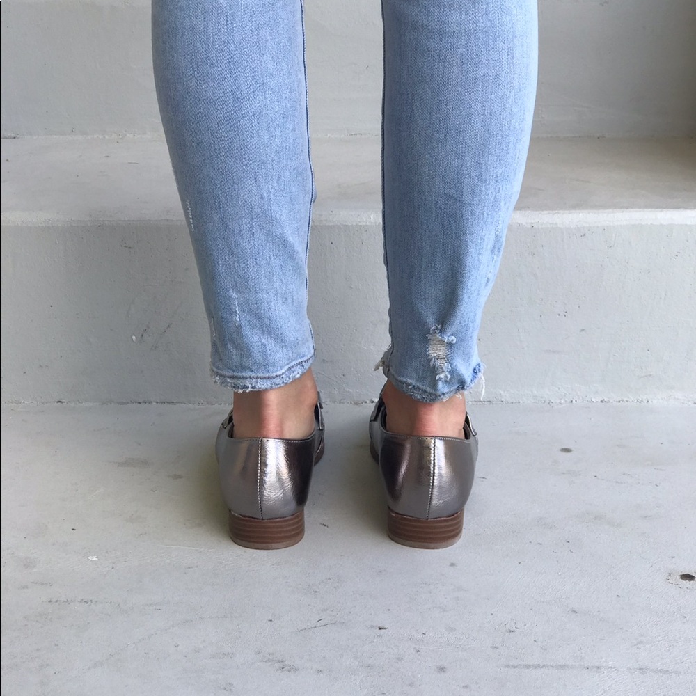 NIB Frosted Studded Slip On Boyfriend Loafer - Picture 6 of 6